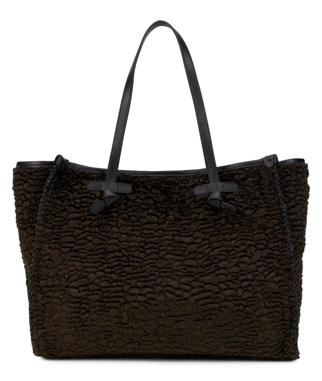 Gianni Chiarini Коричневая синтетическая сумка с короткими ручками, фото 2
