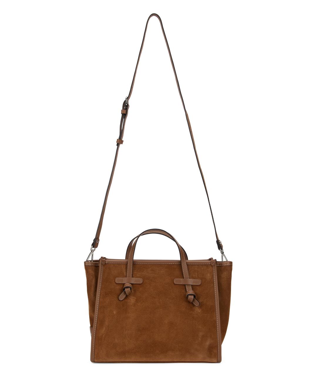 Gianni Chiarini Коричневая замшевая сумка тоут, фото 4