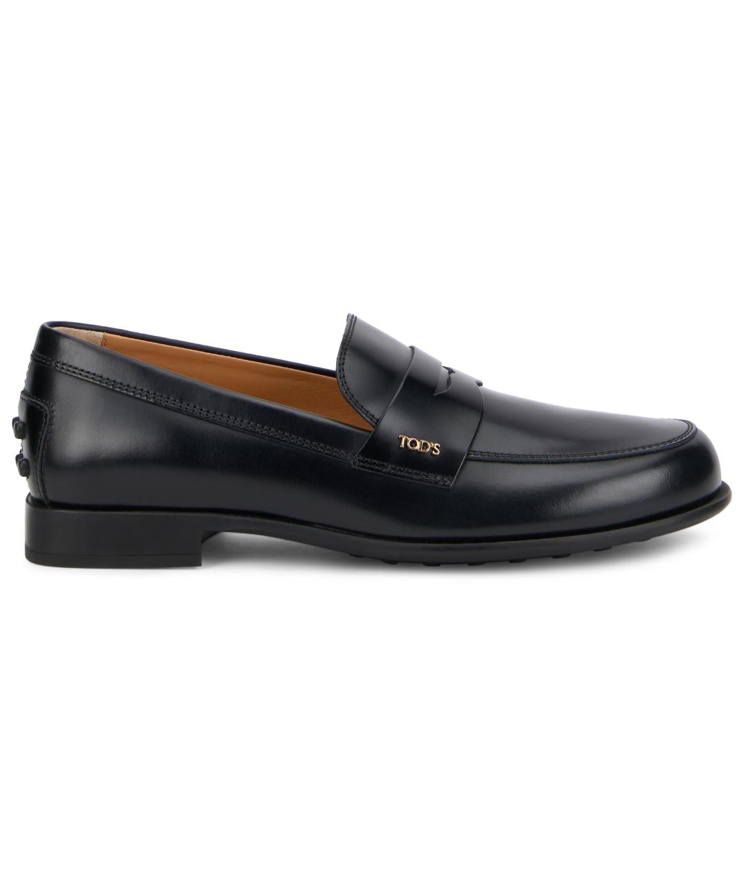 TOD'S Черные кожаные лоферы, фото 2
