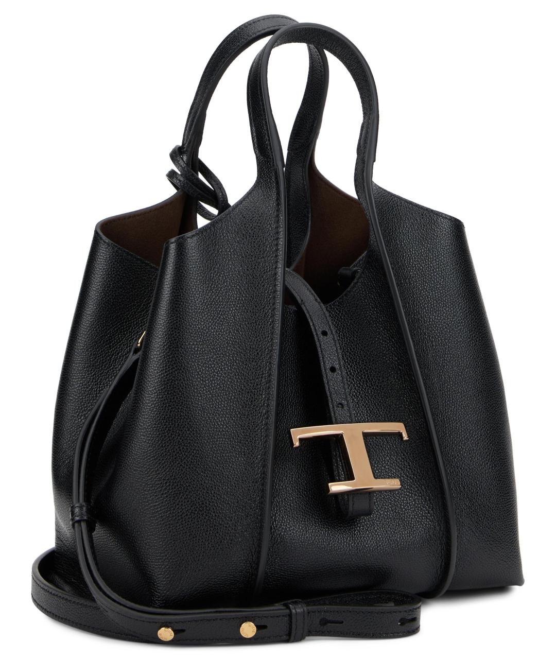 TOD'S Черная кожаная сумка через плечо, фото 3