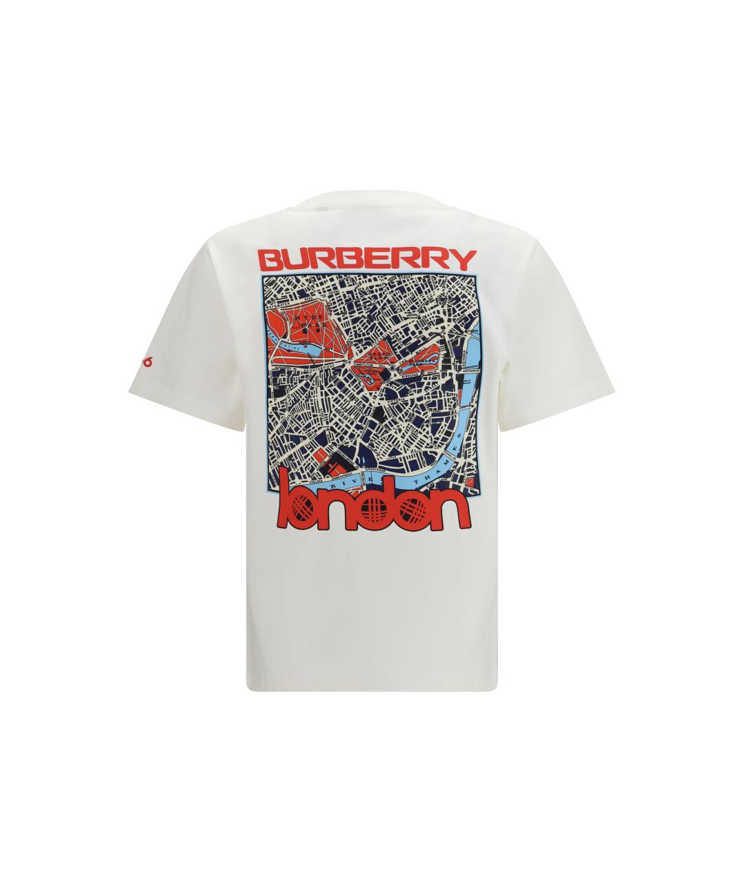 BURBERRY Белая хлопковая футболка, фото 2