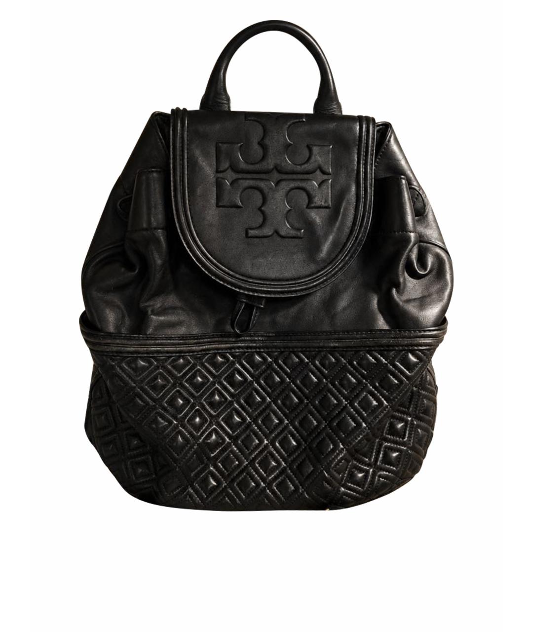 TORY BURCH Черный кожаный рюкзак, фото 1