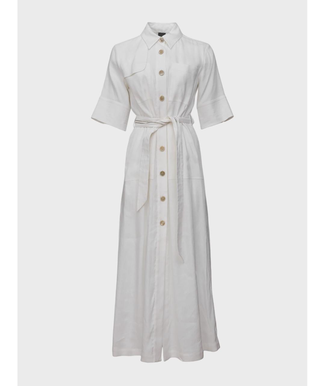 LORENA ANTONIAZZI Белое хлопковое повседневное платье, фото 4