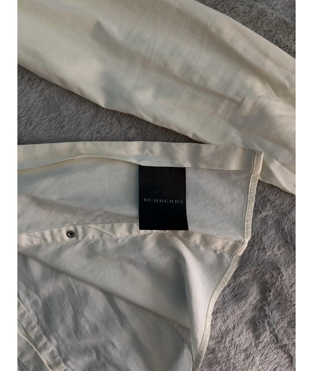 BURBERRY Бежевая хлопковая рубашка, фото 3