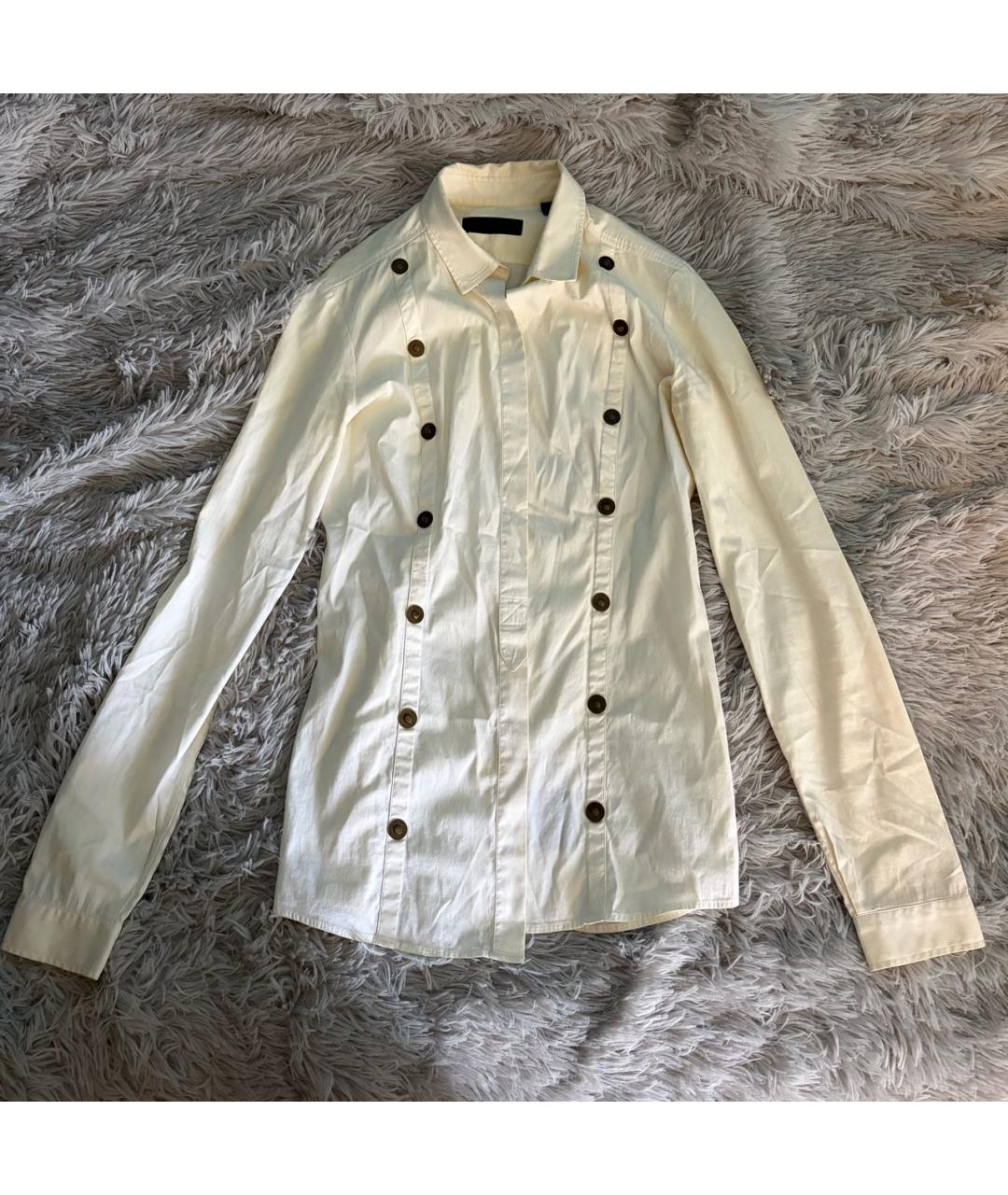 BURBERRY Бежевая хлопковая рубашка, фото 6