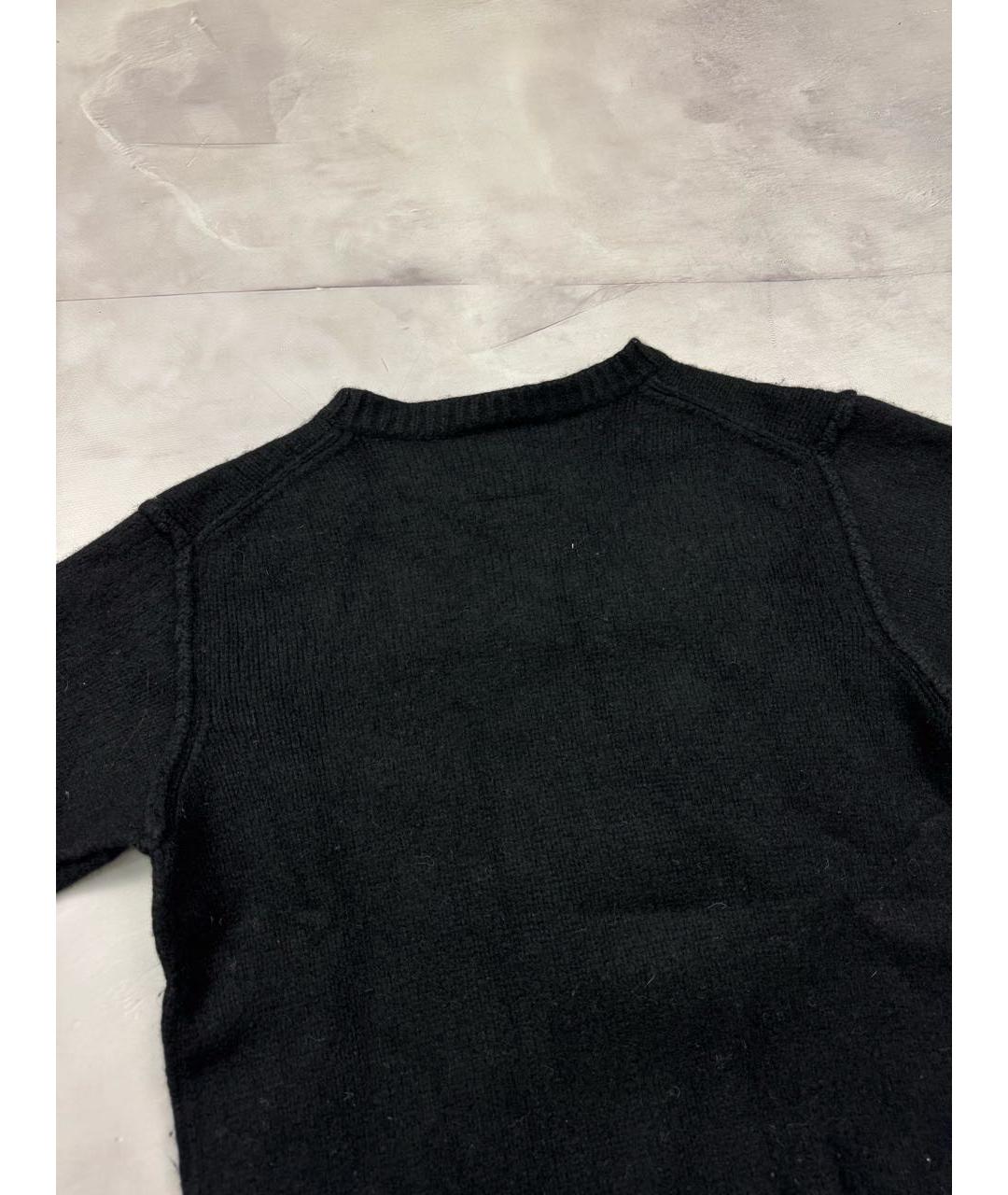 YOHJI YAMAMOTO Черный шерстяной джемпер / свитер, фото 5