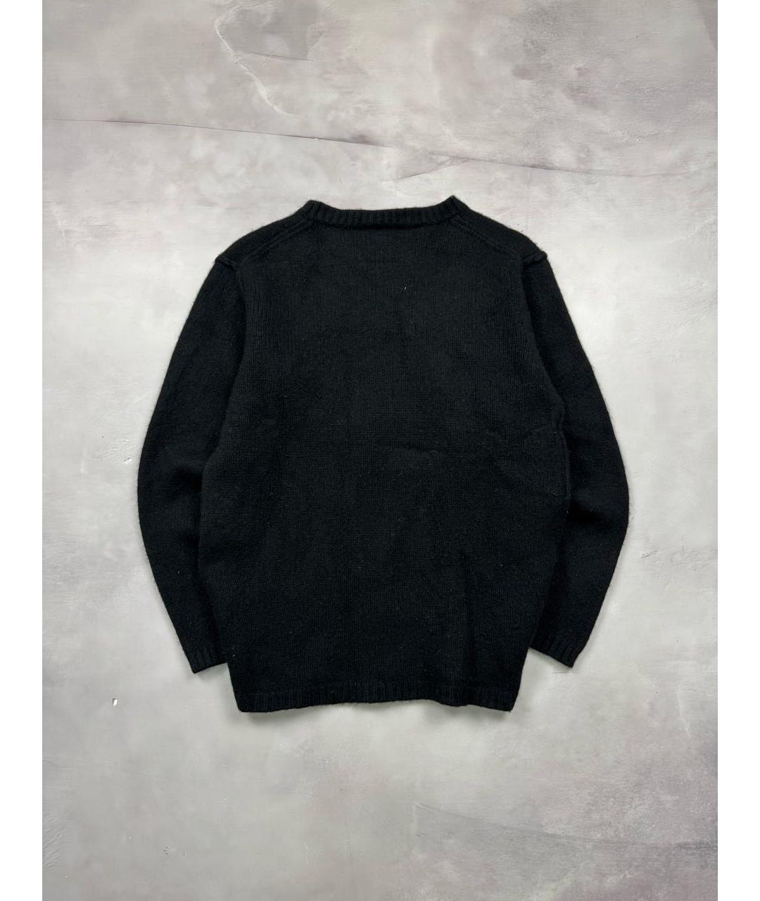 YOHJI YAMAMOTO Черный шерстяной джемпер / свитер, фото 3