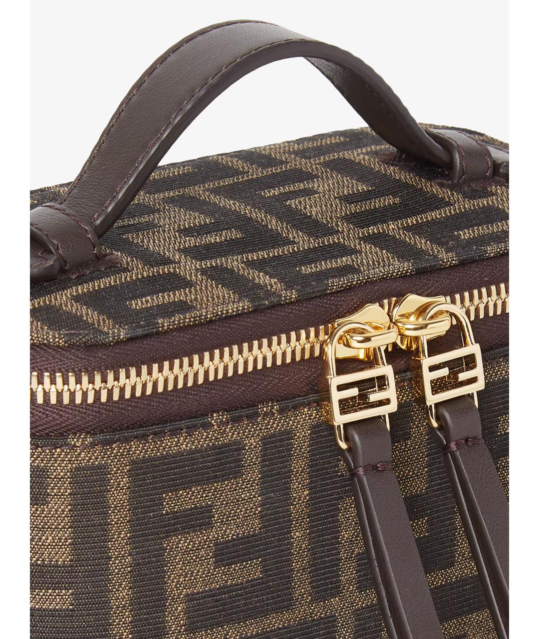 FENDI Коричневая канва сумка через плечо, фото 6