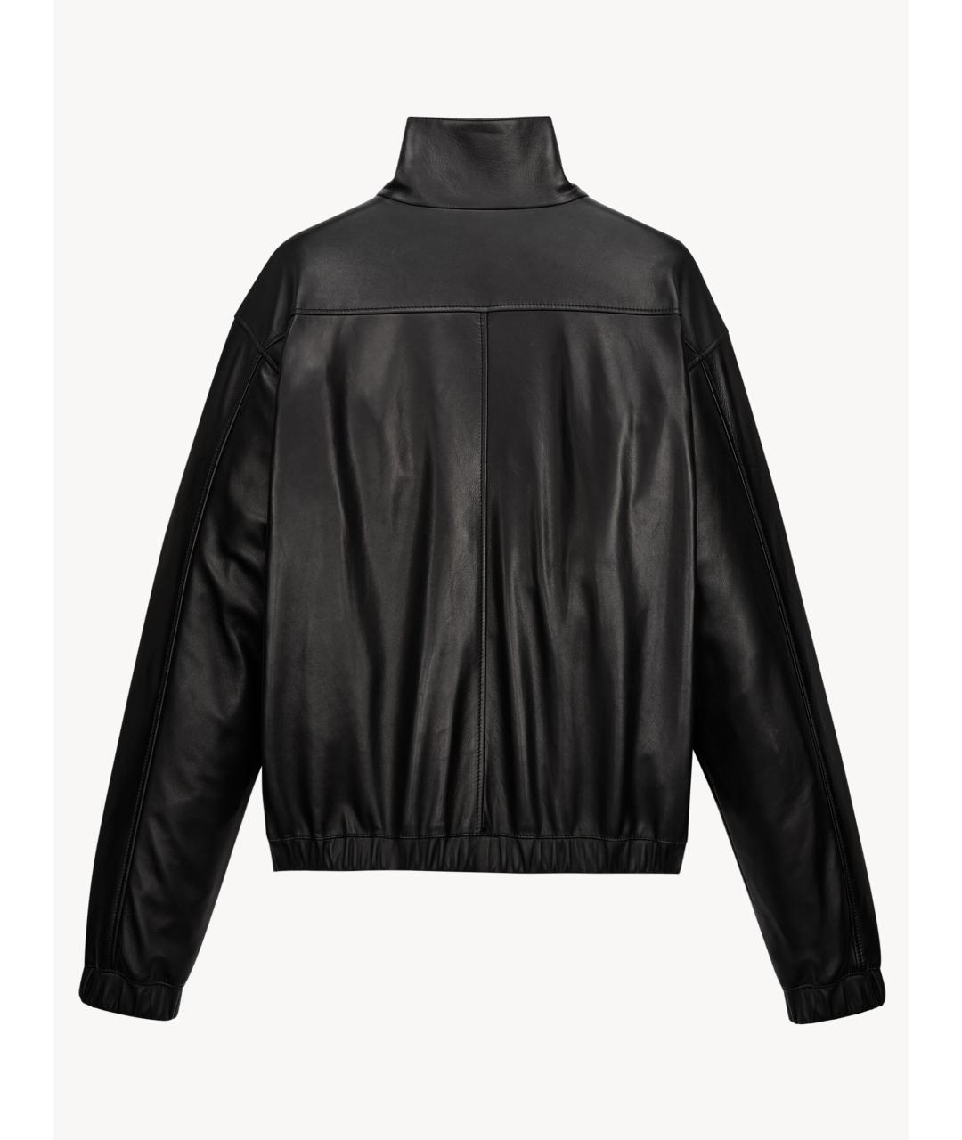 SAINT LAURENT Черная кожаная куртка, фото 3