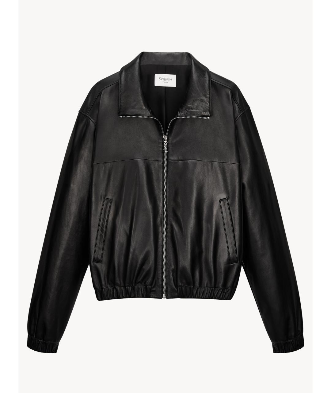 SAINT LAURENT Черная кожаная куртка, фото 2
