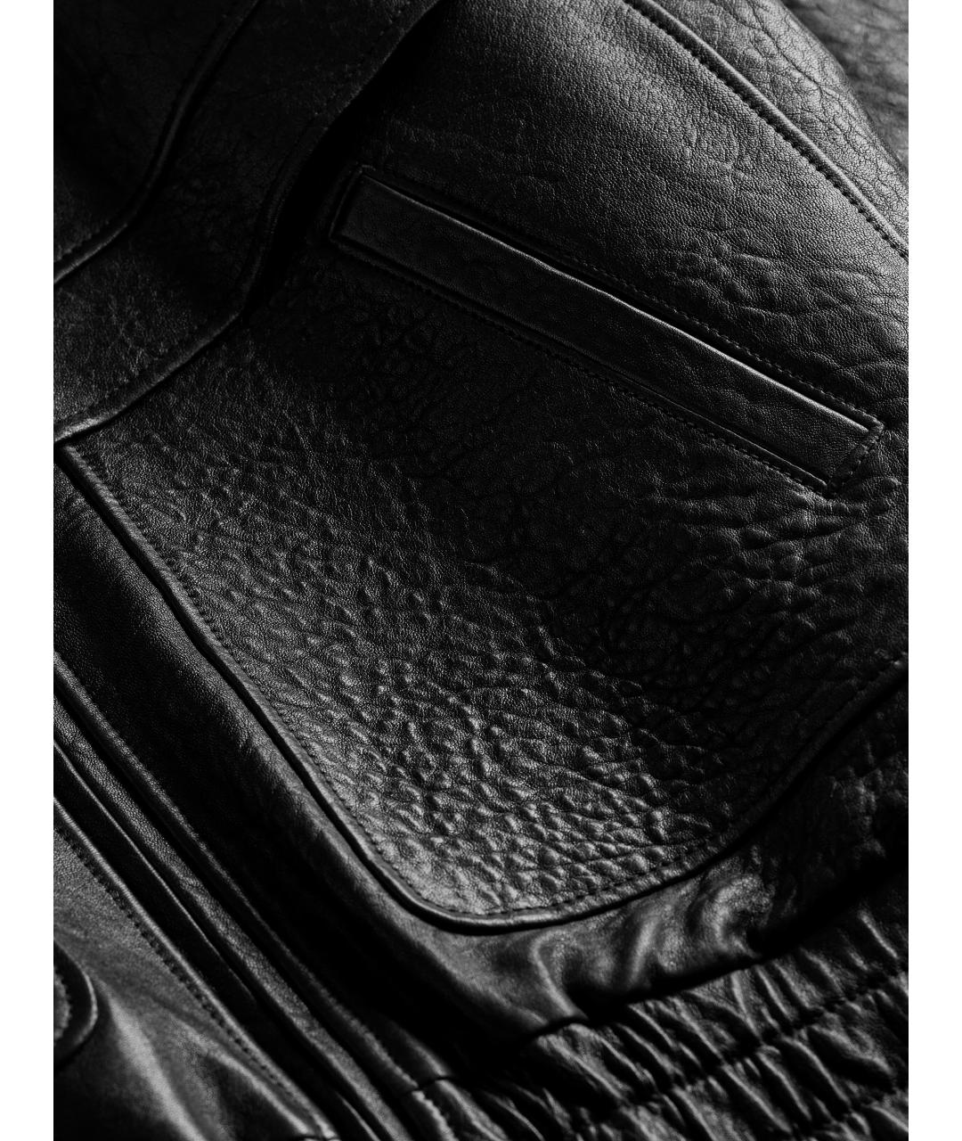 SAINT LAURENT Черная кожаная куртка, фото 5