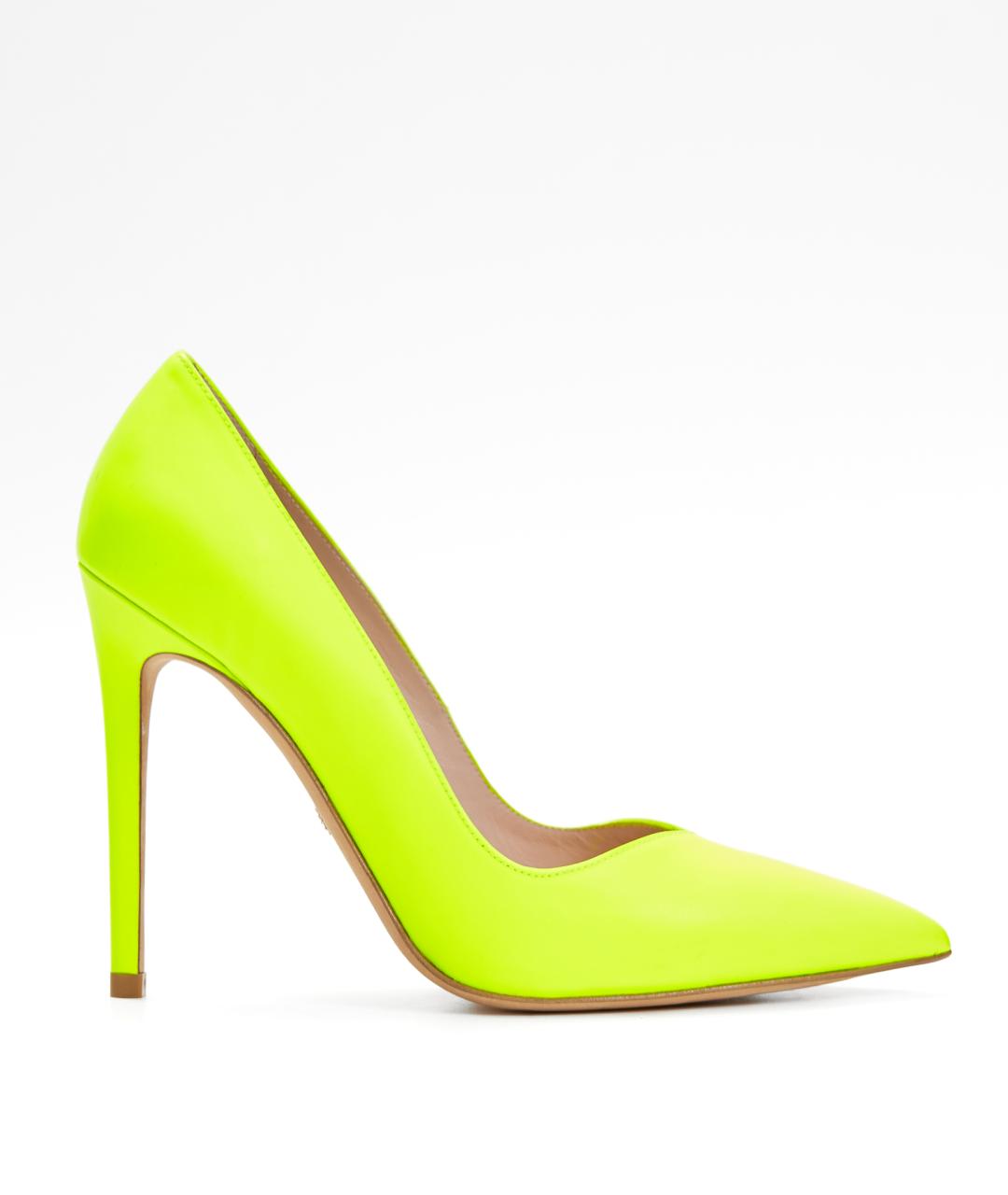 STUART WEITZMAN Желтые кожаные туфли, фото 5