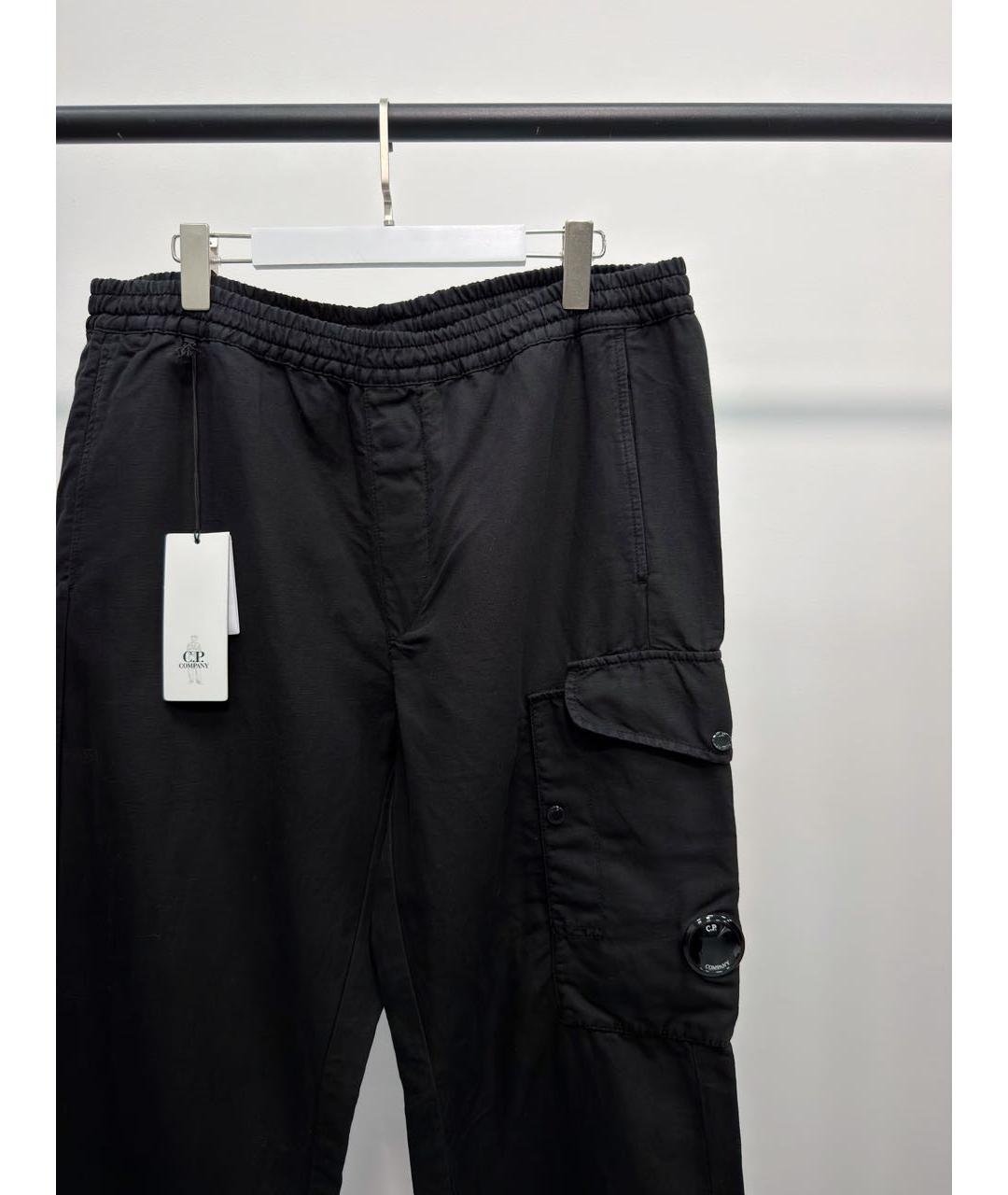 CP COMPANY Черные льняные повседневные брюки, фото 2