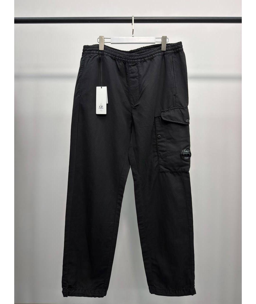 CP COMPANY Черные льняные повседневные брюки, фото 5