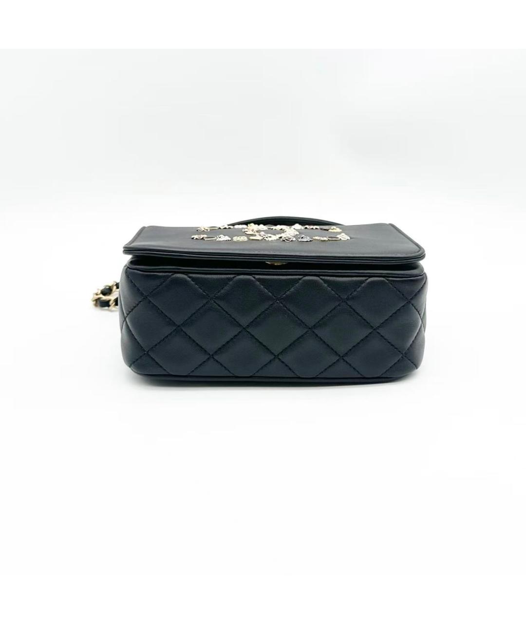 CHANEL Черная кожаная сумка через плечо, фото 4