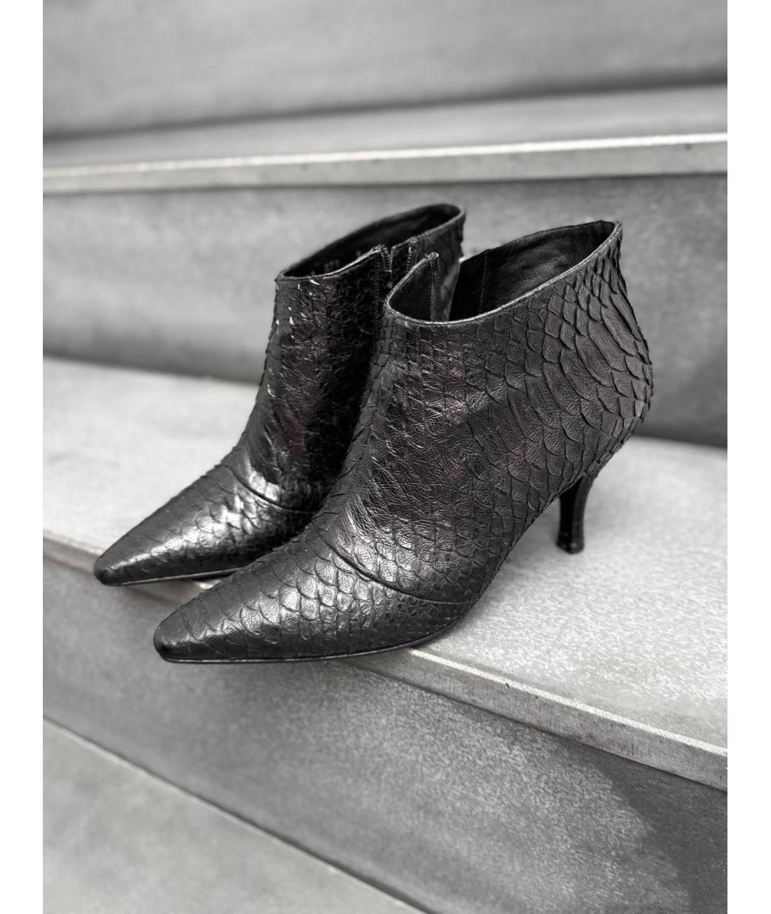 FERRAGAMO Коричневые ботильоны из экзотической кожи, фото 2