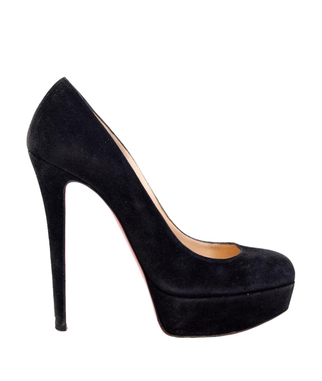 CHRISTIAN LOUBOUTIN Черные замшевые туфли, фото 1