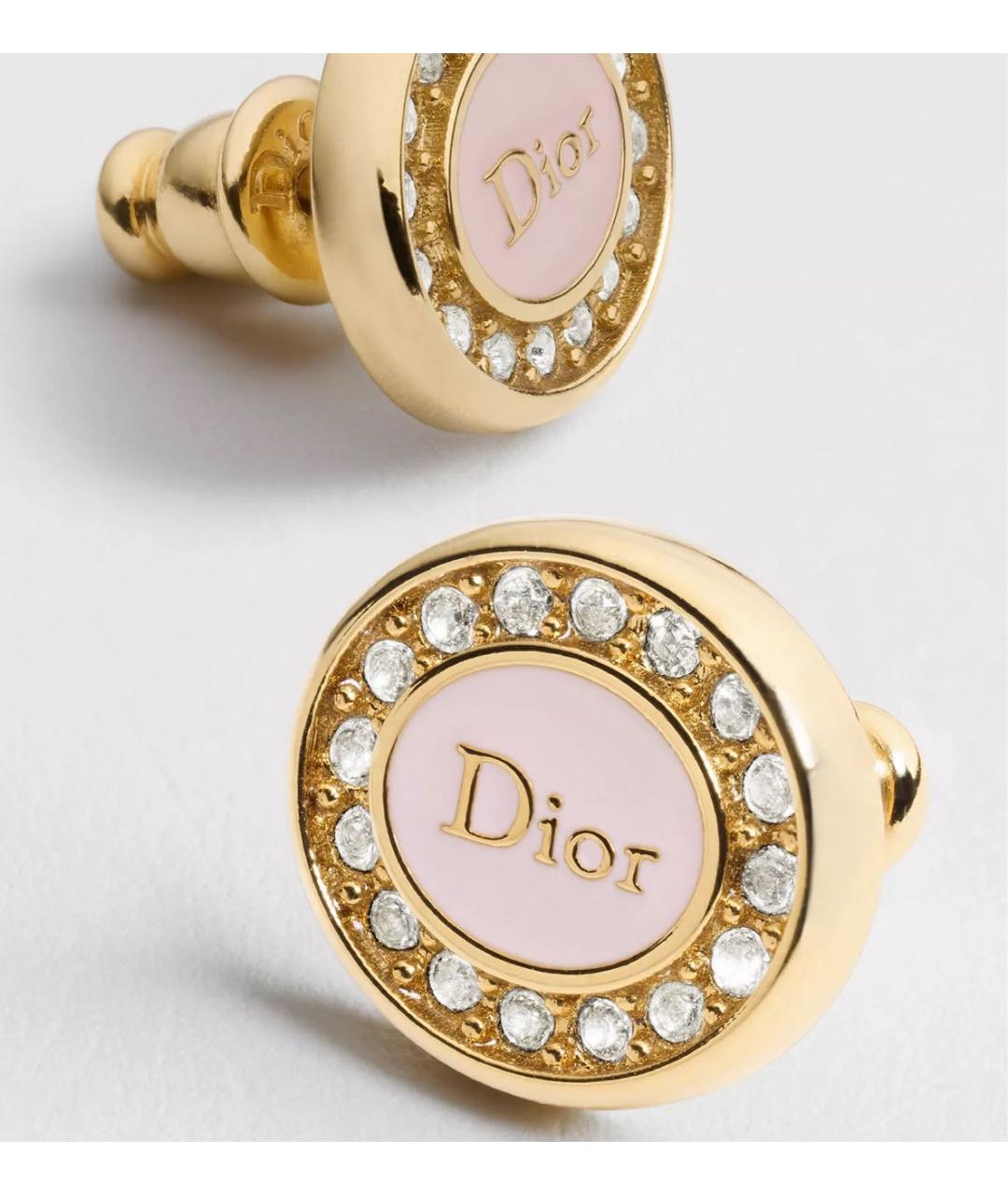CHRISTIAN DIOR Золотые металлические серьги, фото 3