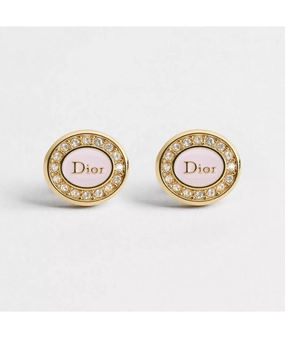 CHRISTIAN DIOR Золотые металлические серьги, фото 4