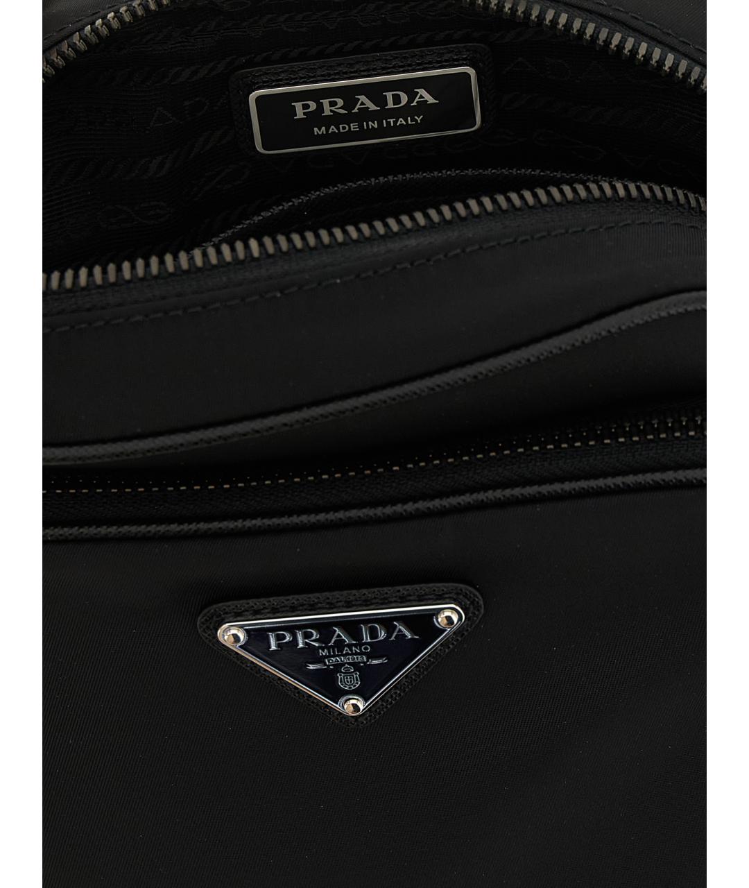 PRADA Черная нейлоновая сумка на плечо, фото 4