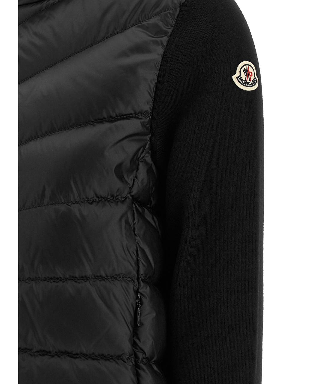 MONCLER Черный шерстяной кардиган, фото 4