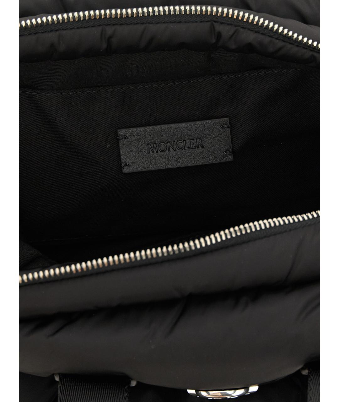 MONCLER Черная синтетическая сумка тоут, фото 4