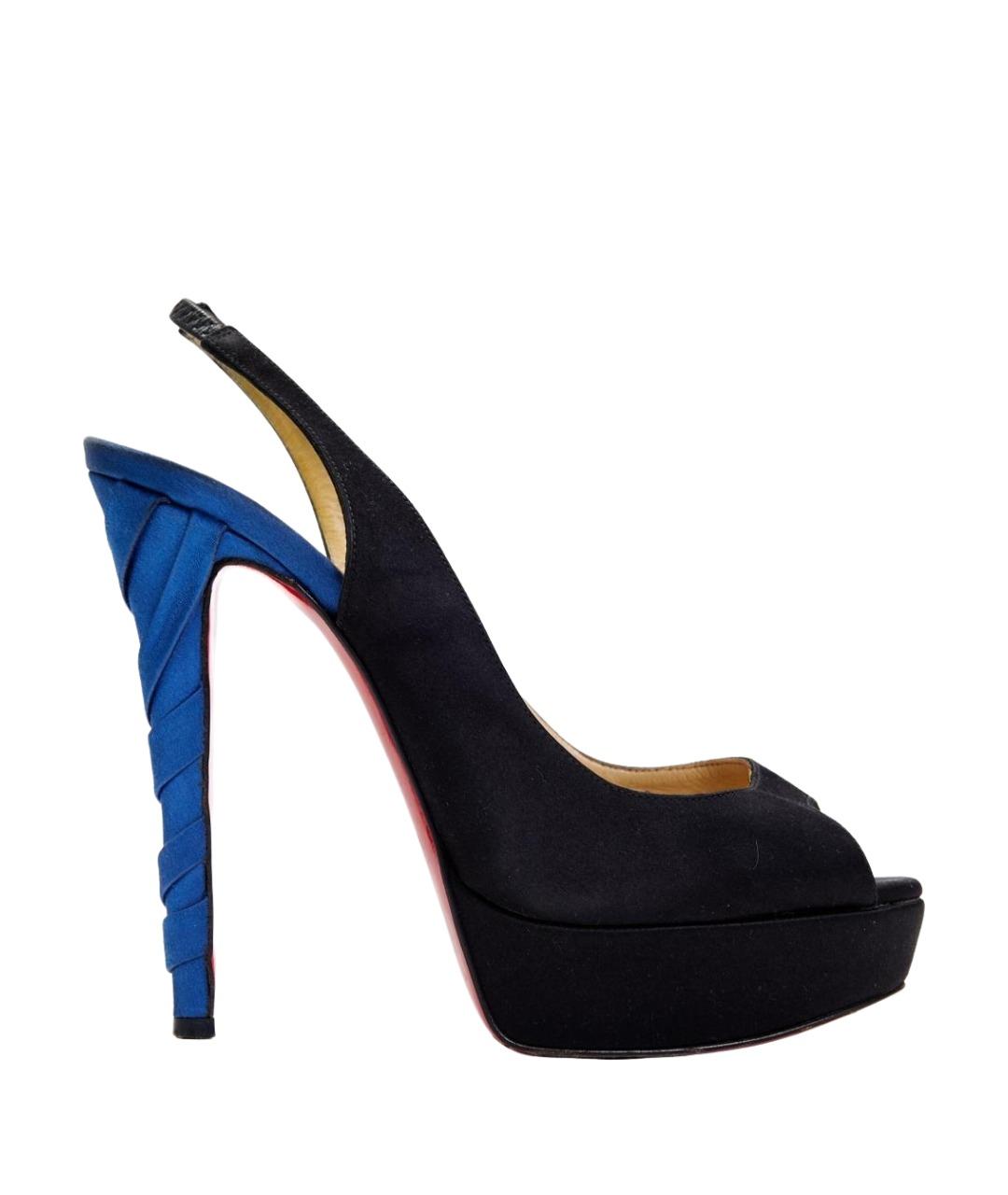 CHRISTIAN LOUBOUTIN Черные замшевые туфли, фото 1