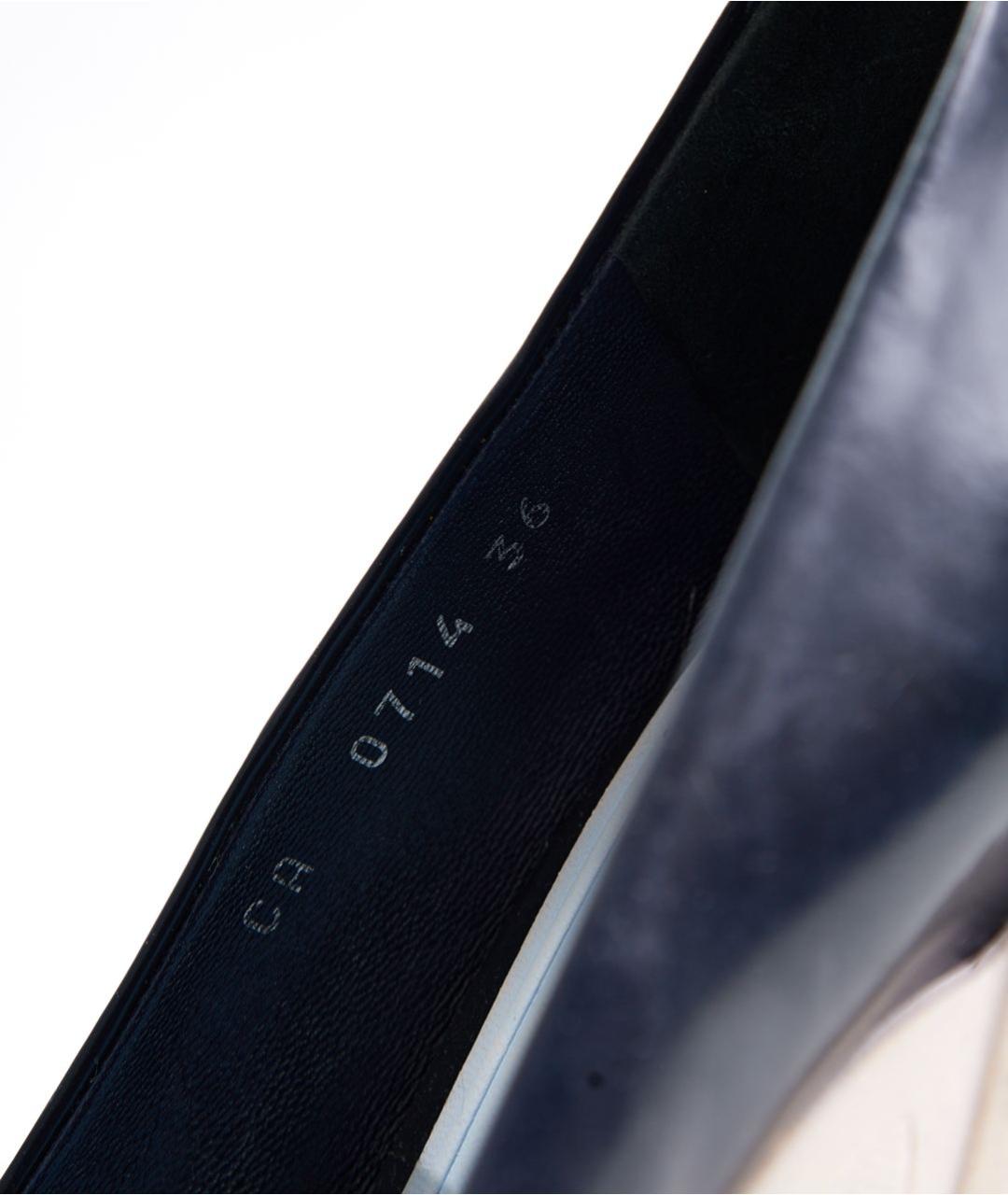 CHRISTIAN DIOR Черные кожаные туфли, фото 5