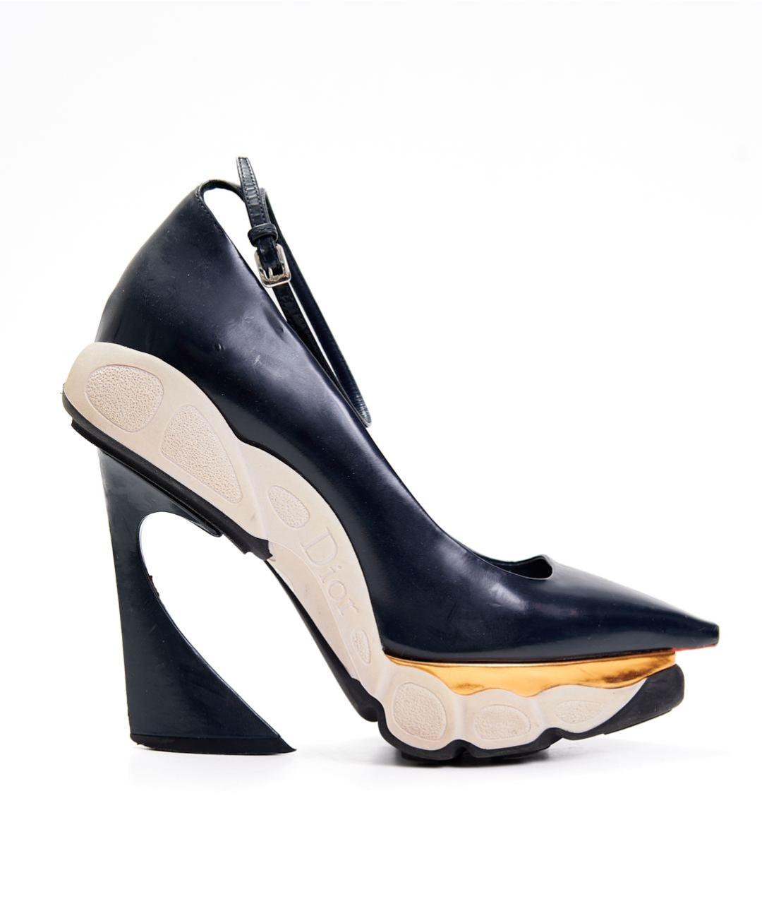 CHRISTIAN DIOR Черные кожаные туфли, фото 6