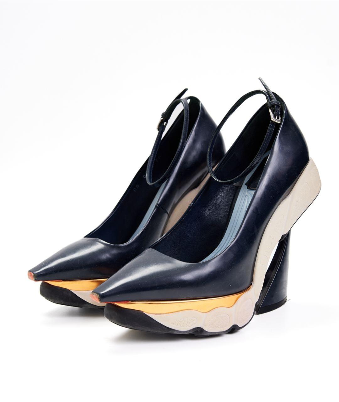 CHRISTIAN DIOR Черные кожаные туфли, фото 2