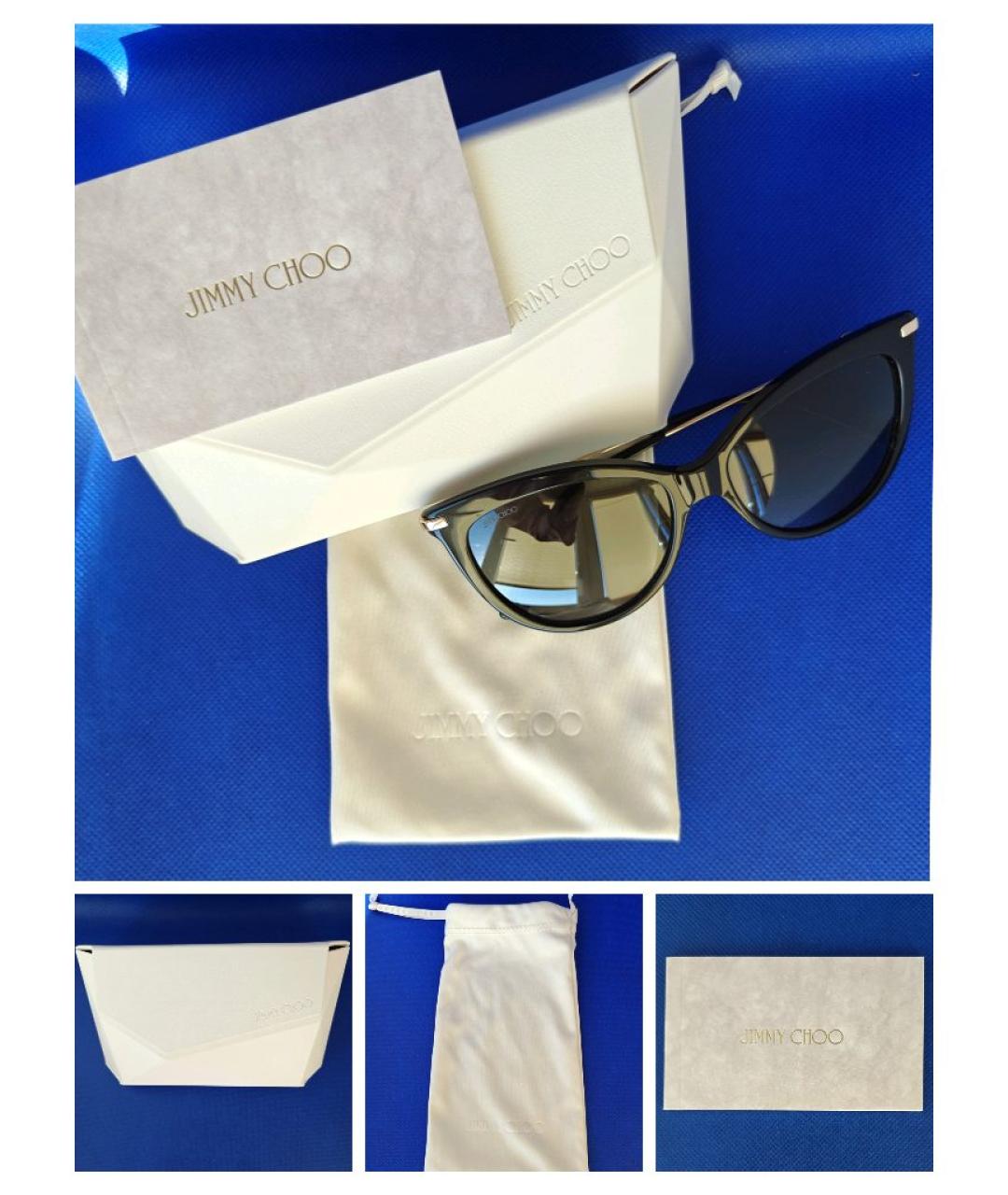 JIMMY CHOO Черные пластиковые солнцезащитные очки, фото 2