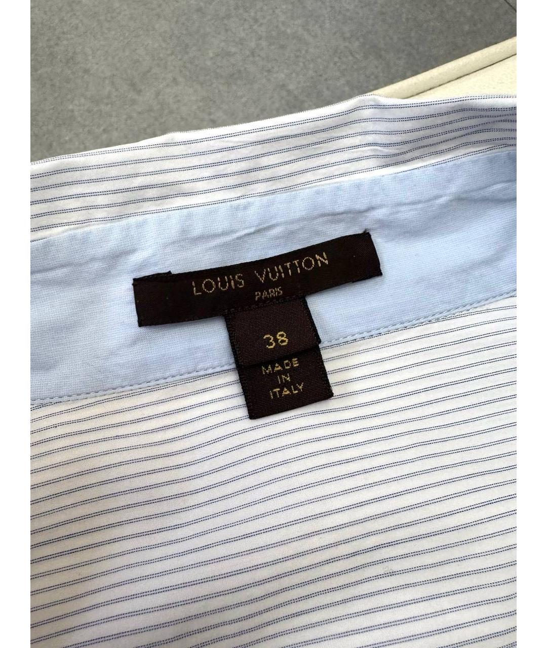 LOUIS VUITTON Голубое хлопковое повседневное платье, фото 5