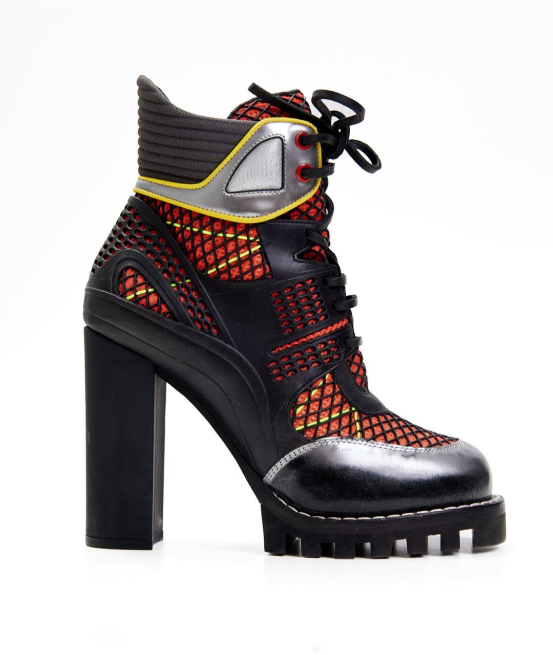 LOUIS VUITTON Черные текстильные ботильоны, фото 7