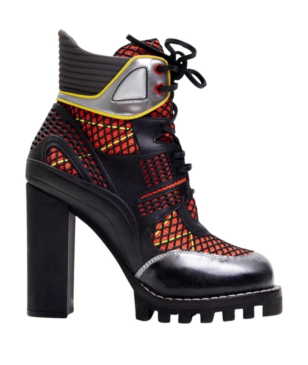 LOUIS VUITTON Черные текстильные ботильоны, фото 1