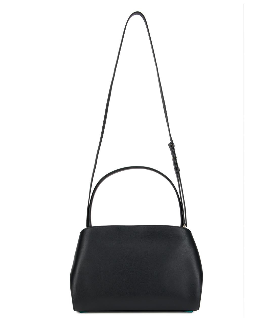 FERRAGAMO Черная кожаная сумка тоут, фото 4