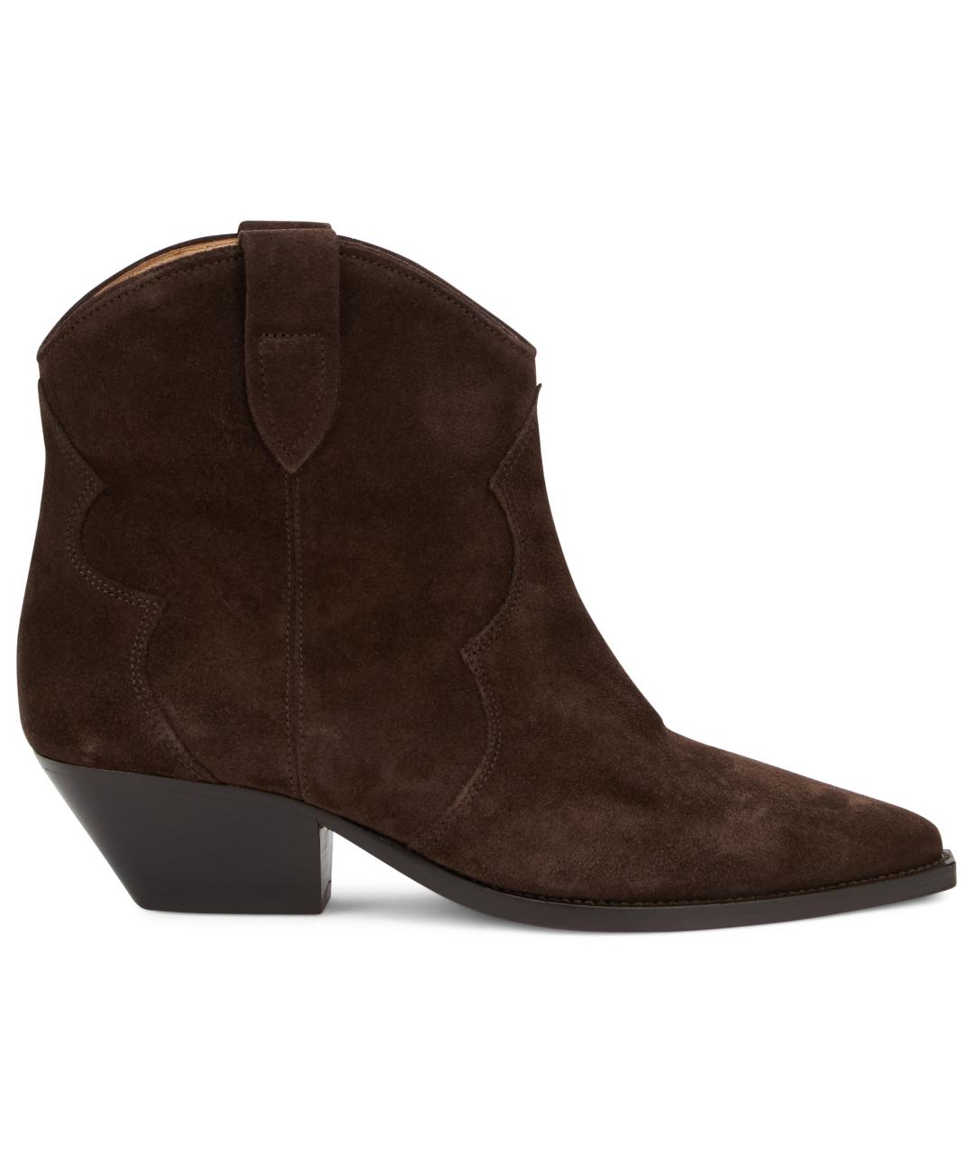 ISABEL MARANT Коричневые кожаные ботильоны, фото 2
