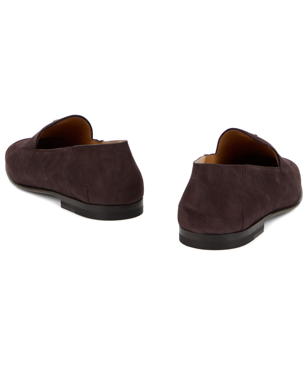 TOD'S Коричневые кожаные лоферы, фото 4