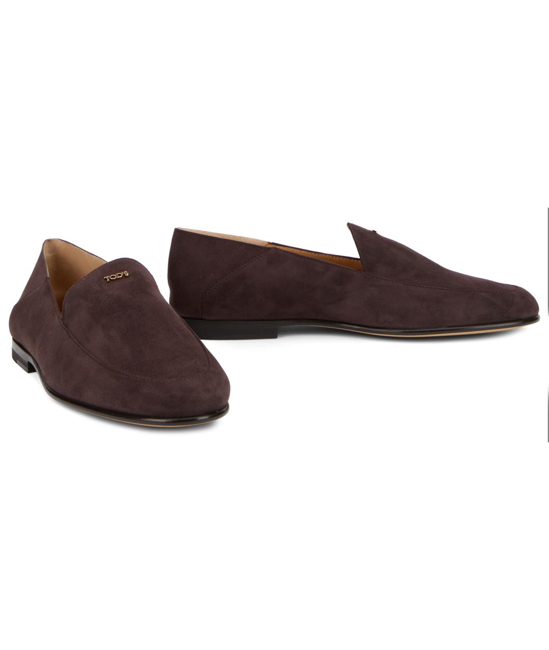 TOD'S Коричневые кожаные лоферы, фото 3