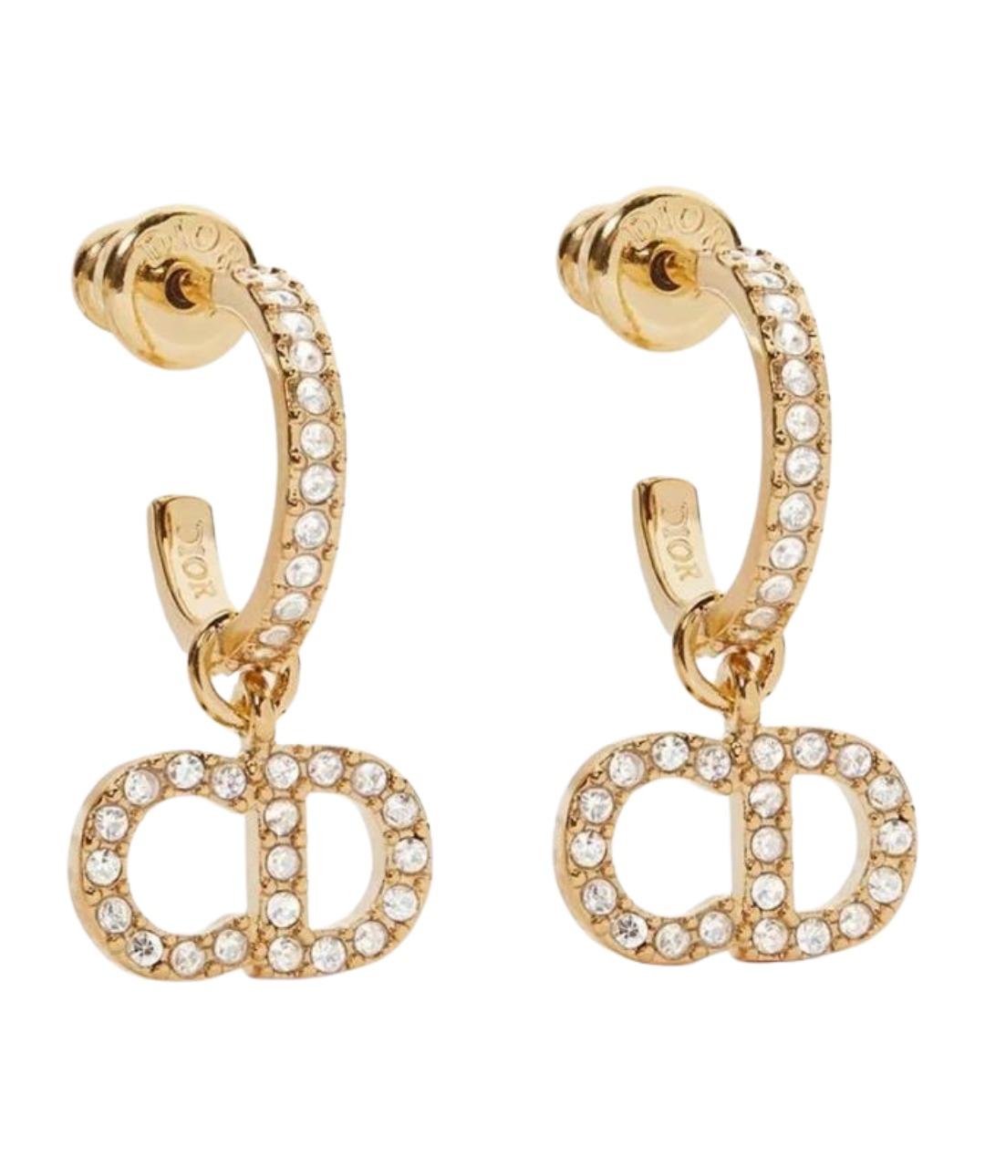CHRISTIAN DIOR Золотые металлические серьги, фото 1