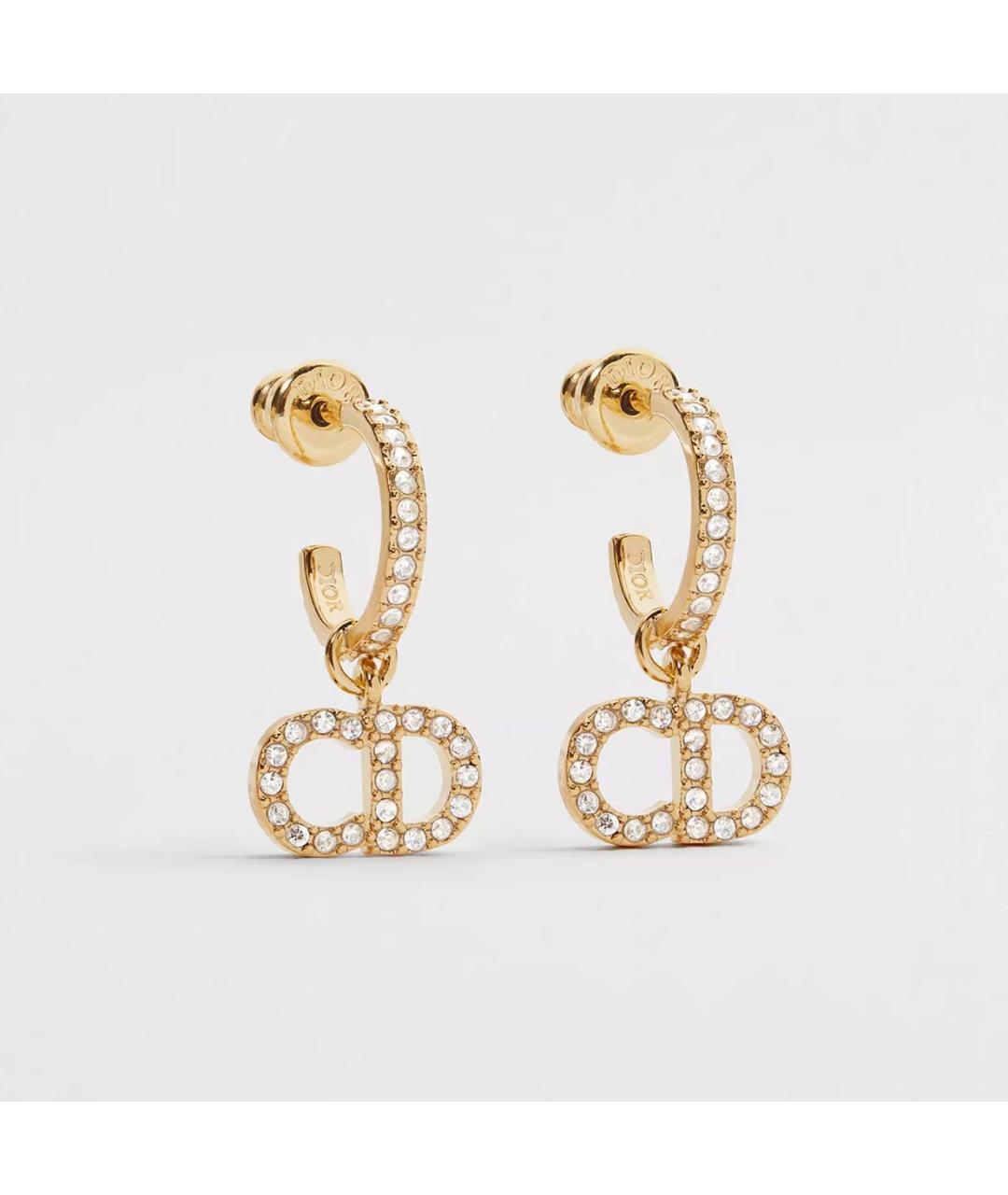CHRISTIAN DIOR Золотые металлические серьги, фото 5