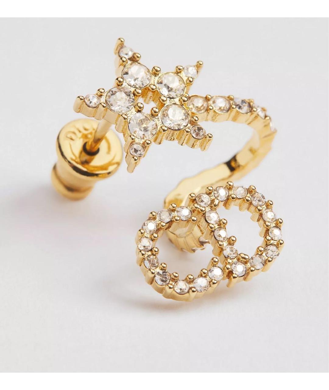 CHRISTIAN DIOR Золотые металлические серьги, фото 4