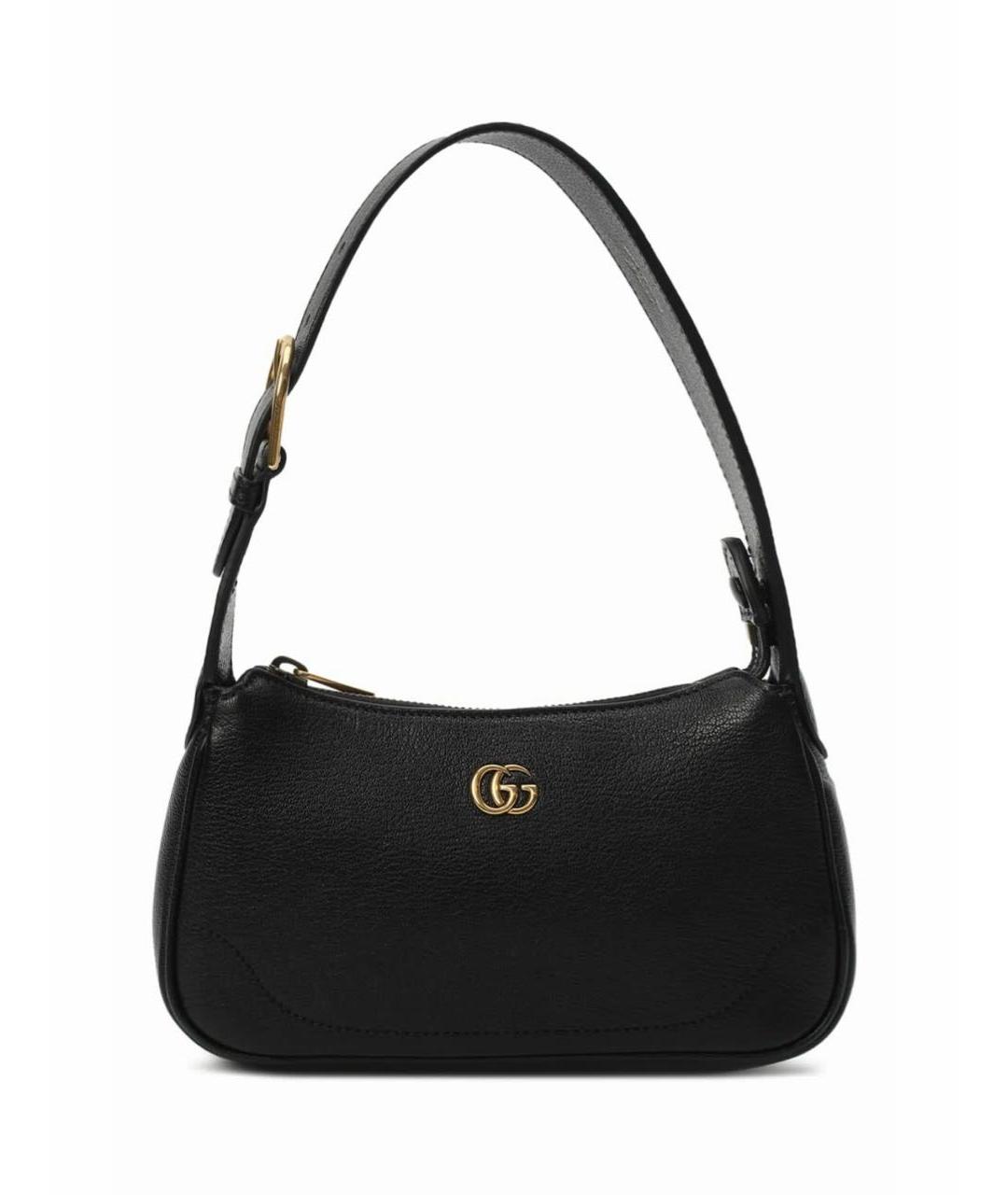 GUCCI Черная кожаная сумка с короткими ручками, фото 5