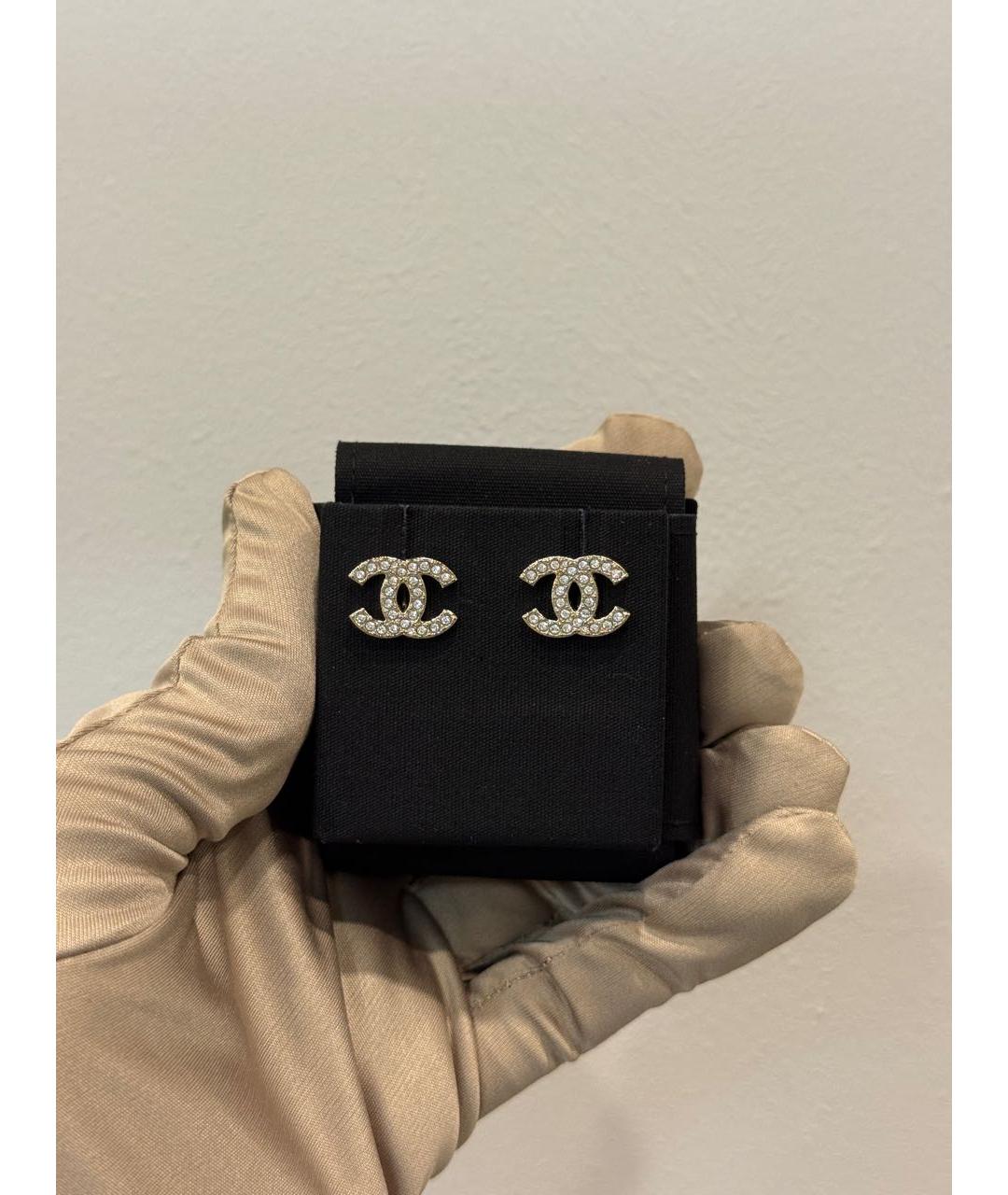 CHANEL Золотые позолоченные серьги, фото 7