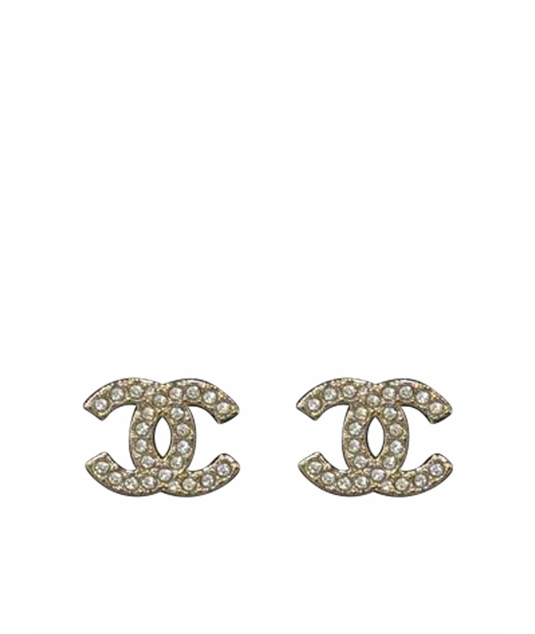 CHANEL Золотые позолоченные серьги, фото 1