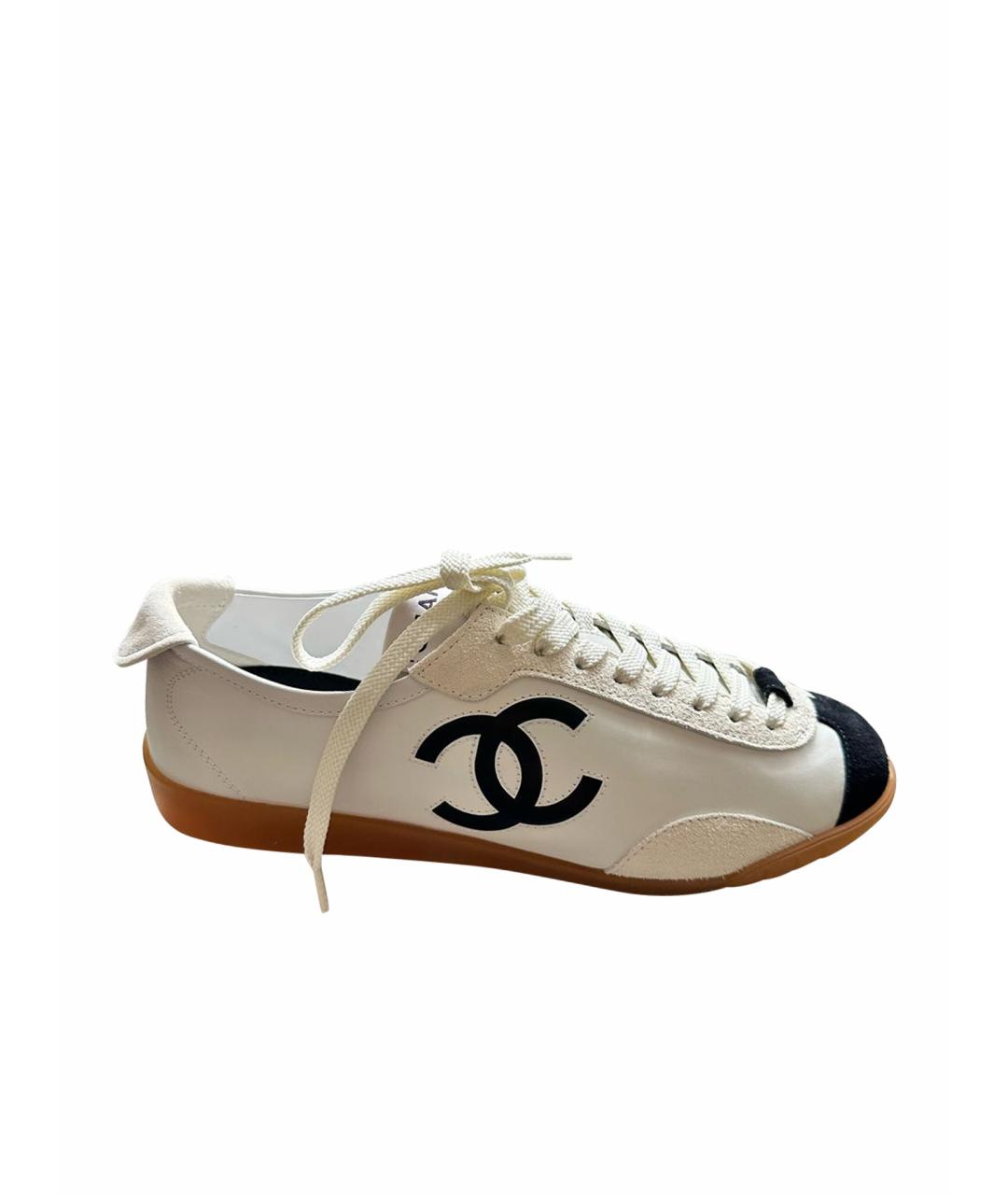 CHANEL Белые кожаные кеды, фото 8
