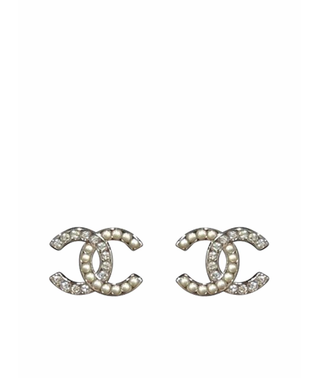 CHANEL Серебряные с серебряным покрытием серьги, фото 1