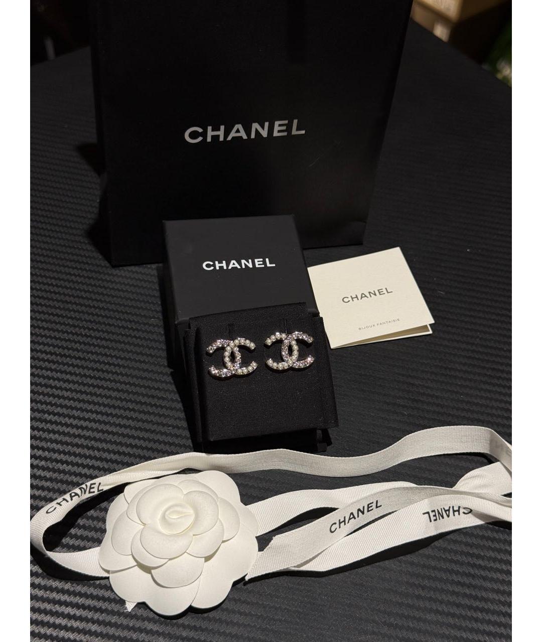 CHANEL Серебряные с серебряным покрытием серьги, фото 2