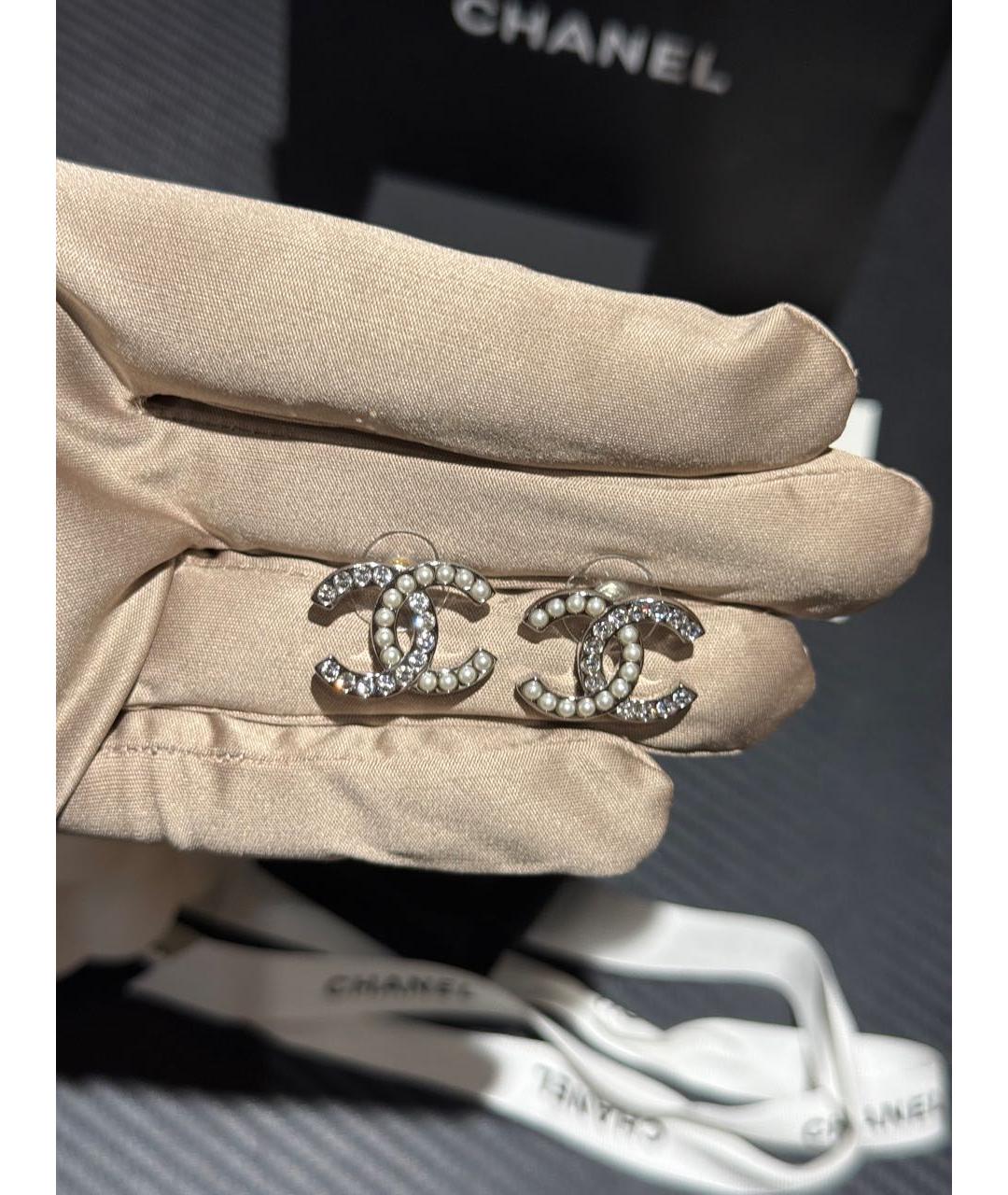 CHANEL Серебряные с серебряным покрытием серьги, фото 5