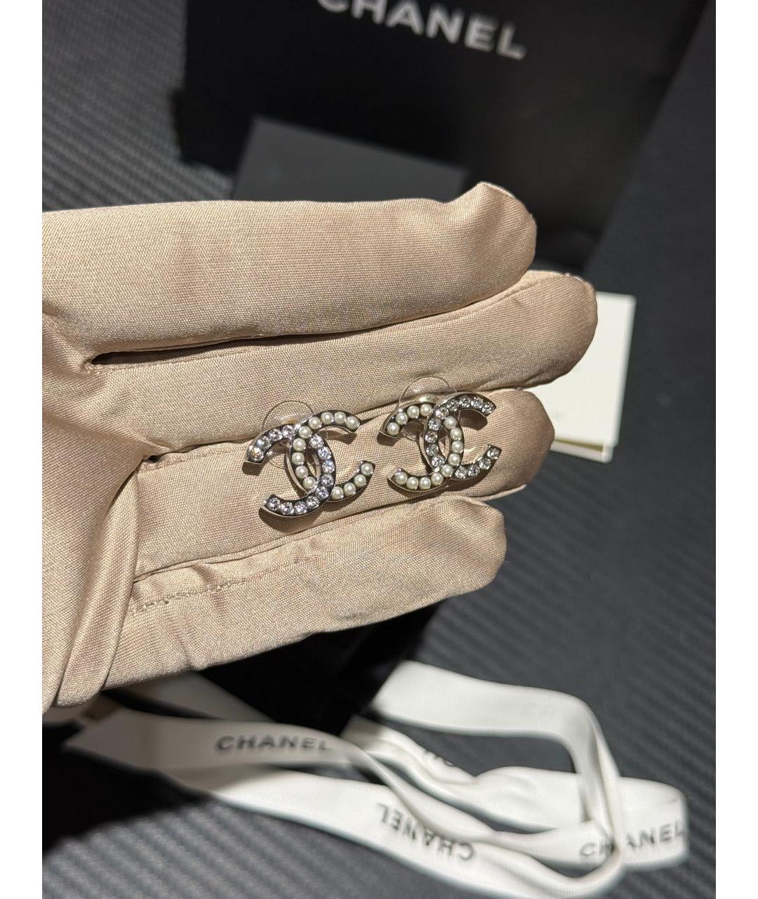 CHANEL Серебряные с серебряным покрытием серьги, фото 6