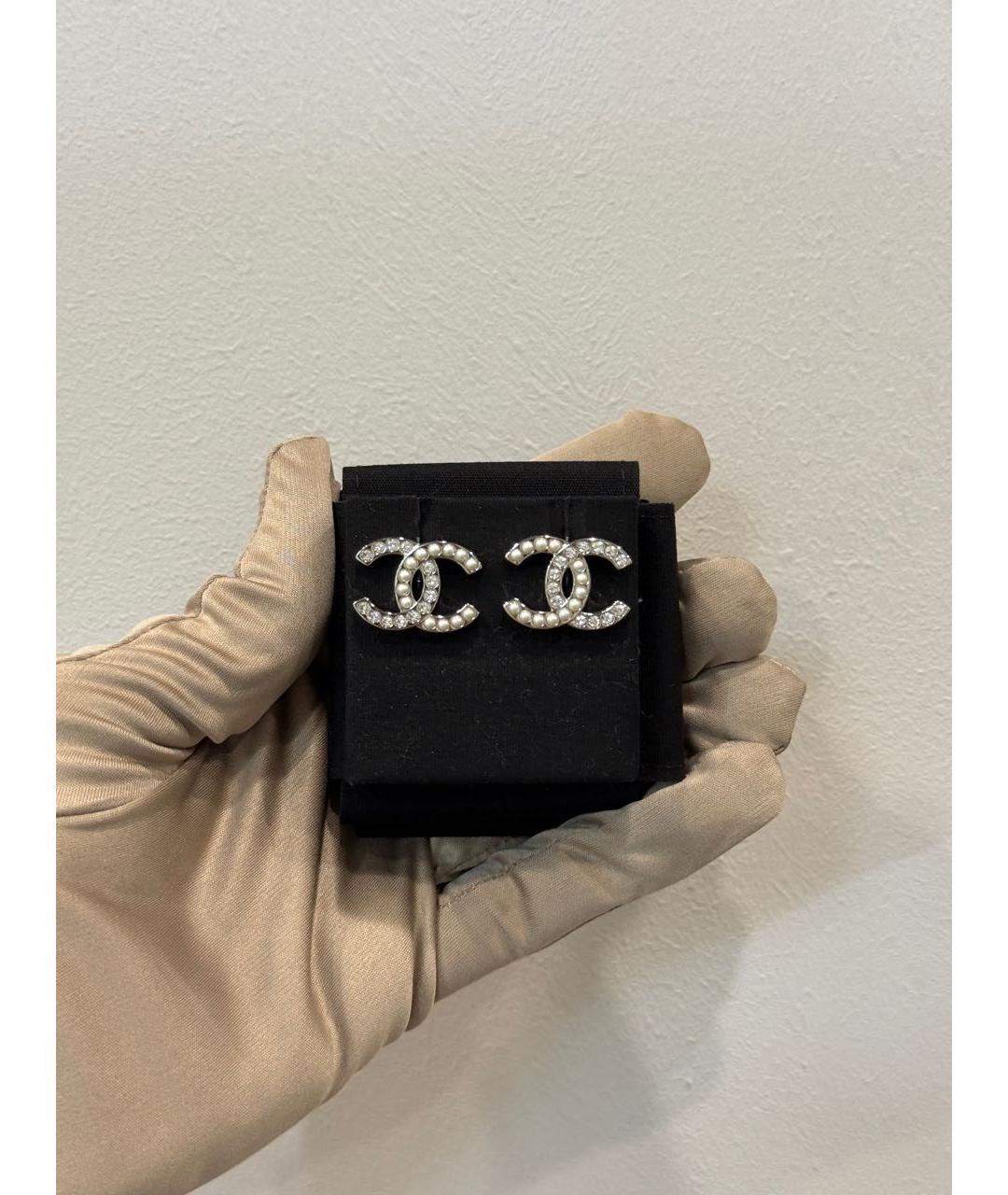 CHANEL Серебряные с серебряным покрытием серьги, фото 7